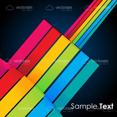Multicolor Lines Background with Sample Text